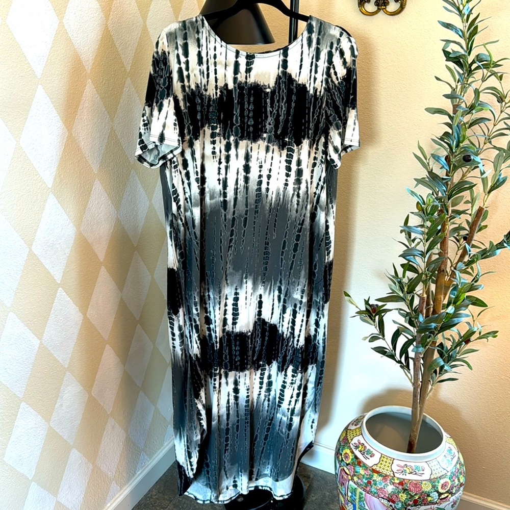 Tie Dye Maxi Dress with Side Slits
